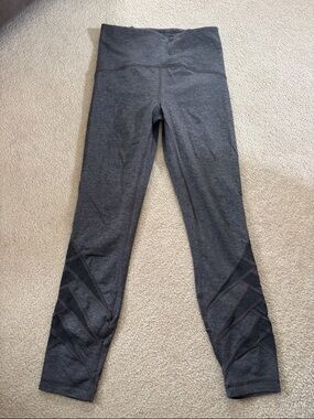 lululemon athletica Charcoal Gray Mesh-Accent Leggings